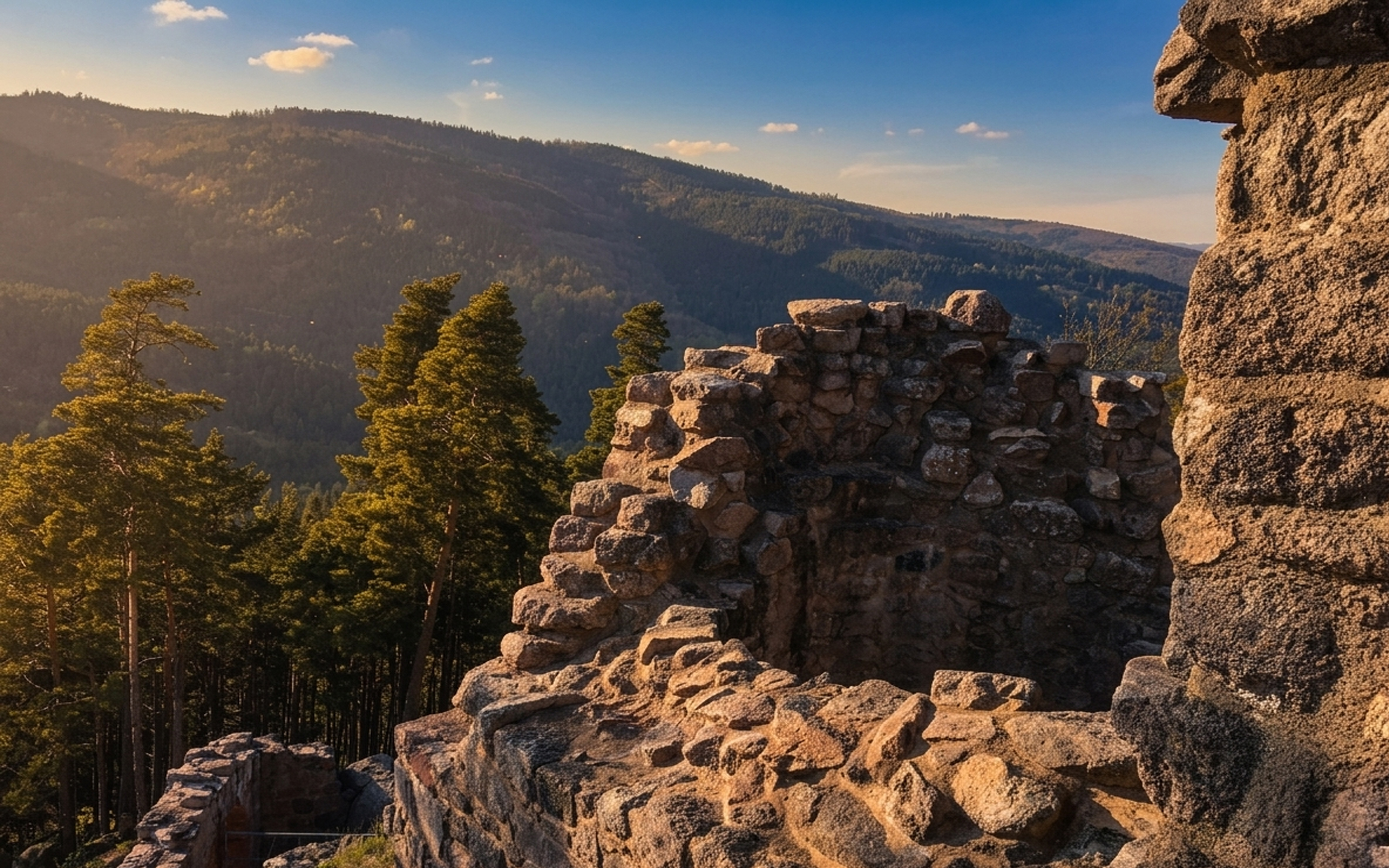chateau du Kagenfels fin d'après-midi